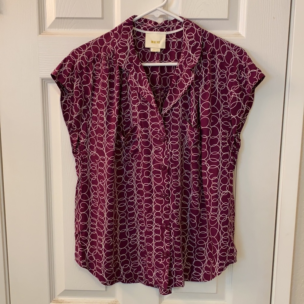 Anthropologie Maeve Raffine Button-Down Blouse View 2